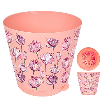 Горшок для цветов Easy Grow 0,7 л с прикорневым поливом ING47012 РС INGREEN