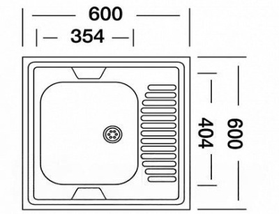 Мойка кухонная S 409 RUS чаша справа КромРус