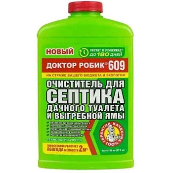 Биоактиватор для септиков и дачных туалетов 798 мл Доктор Робик 609