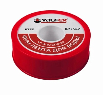 Фум-лента для воды 12м х 12 мм х 0,1 мм, белая VALFEX