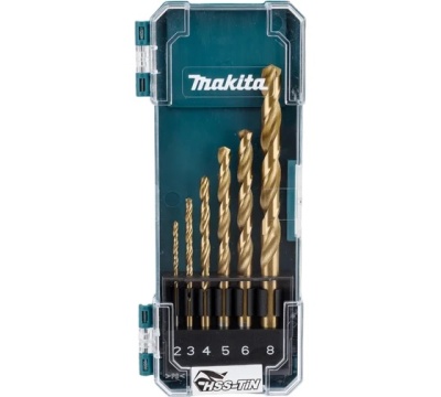 Набор сверл по металлу HSS-TiN Economy 2 - 8 мм (6 шт.), Makita D-72833