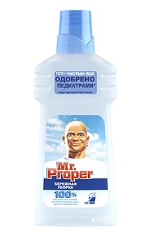 Средство для мытья полос и стен 500мл Бережная уборка Mr.Proper