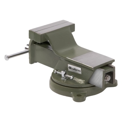 Тиски слесарные, 100 мм, стальные, поворотные, Сибртех 18618