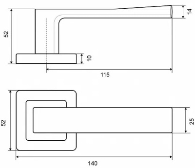 Дверная ручка Matter GF PALLADIUM