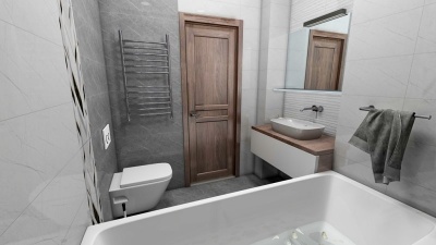 Декор Верди 1 белый 250x750 Березакерамика