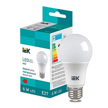 Лампа светодиодная LED LL-I-A60-6-230-40-E27 510 lm