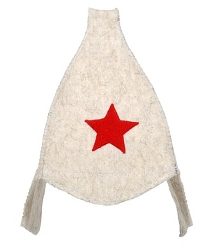 Шапка для бани Буденовка, белая, Hot Pot, 42014