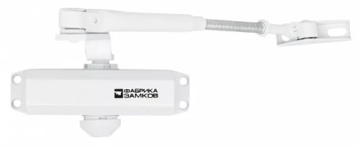 Доводчик дверной 15-25 белый Фабрика замков