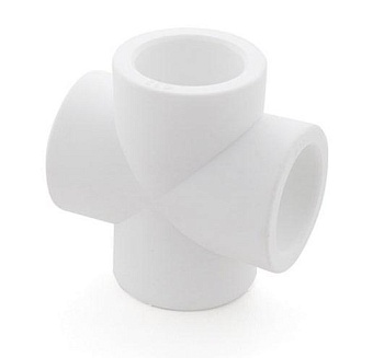 Крестовина полипропиленовая, 20 мм, белый, VALFEX