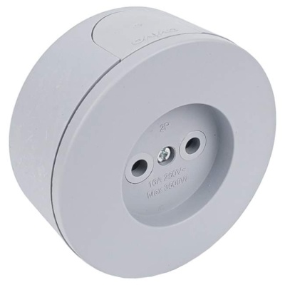 Розетка 1-ая xOne без заземления серый Ovivo 406-240000-215