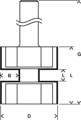 Фреза гребневая D 25 мм BOSCH 2.608.628.353