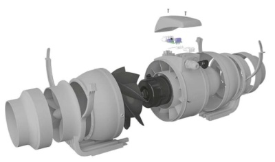 Вентилятор канальный TYPHOON d100  мм двухскоростной с таймером ERA PRO