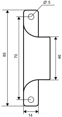 Ручка балконная металлическая "С" BH WW MET PALLADIUM