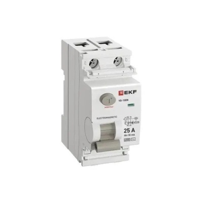 Автоматический выключатель ВД-100N, 2P 25А (C) 6кА EKF PROXIMA E1026M2530