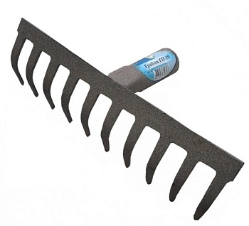 Грабли штампованные без черенка S-3 мм, ГШ-10