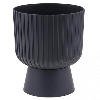 Горшок для цветов с поддоном 175 мм 2.6 л антрацит Бекер БР17-12