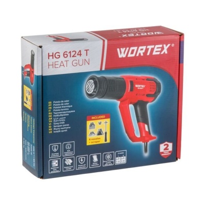 Набор фен строительный HG 6124 T + набор сопл WORTEX 1334742