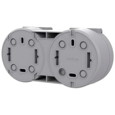 Розетка 2-ая xOne с заземлением серый Ovivo 406-240000-924
