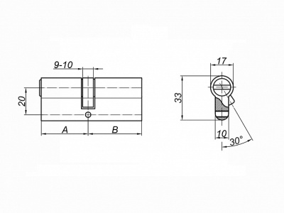 Цилиндровый механизм ZN 80 (35х45) C ET CP Palladium