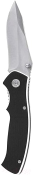 Нож туристический складной EX-135 G10, черный ECOS