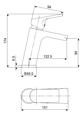 Смеситель для умывальника Ontario ON 26 ESKO