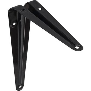 Полкодержатель металлический модель 1 черный 300x250 мм, AKS 43888