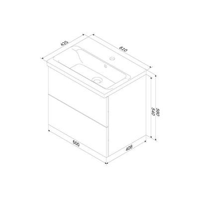 Тумба под умывальник AM.PM Gem M90FHX06022GM