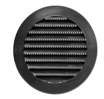 Решетка вентиляционная круглая РК 100с графит d100 VENTS