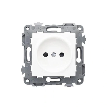 Розетка 1-ая Сontact белая без заземления ETP EOSZR-16