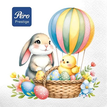 Салфетки бумажные Пасхальное чудо 33x33 см PERO Prestige 20 шт