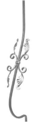 Кованый элемент балясина 12x150x950мм (04.153.05-С)