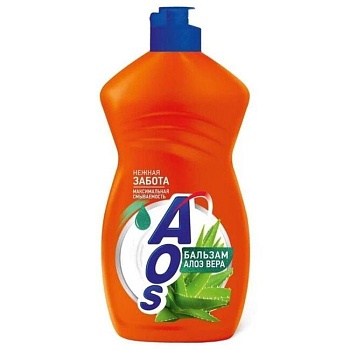 Средство для мытья посуды Бальзам 450 г алоэ вера AOS 1112-3