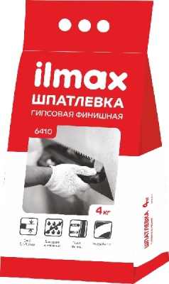 Шпатлевка гипсовая старт-финиш ILMAX 6410 белая (4 кг)