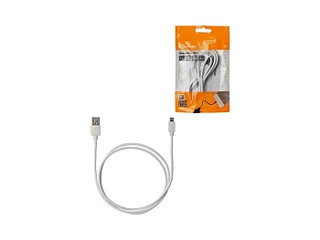 Дата-кабель USB - micro USB, 1 м, белый, TDM SQ1810-0304
