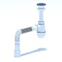 Сифон для умывальника выпуск 1 1/2''х40 c гибкой трубкой АНИ Пласт C0115