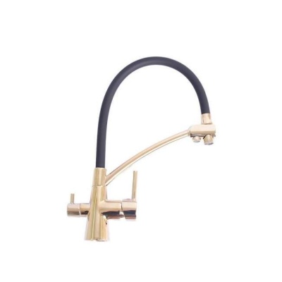 Смеситель для кухни золото LEDEME L4855G-2