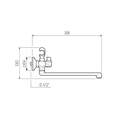Смеситель для ванны и душа SL118-140P РМС
