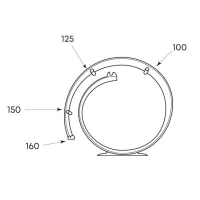 Держатель универсальный круглого воздуховода d100/125/150/160 ZERNBERG 360