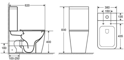 Унитаз-компакт Levanto AZ-1228A напольный AZARIO