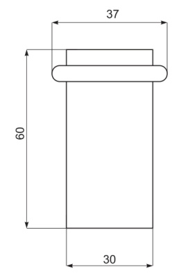 Ограничитель дверной DS103 SN матовый никель Arni