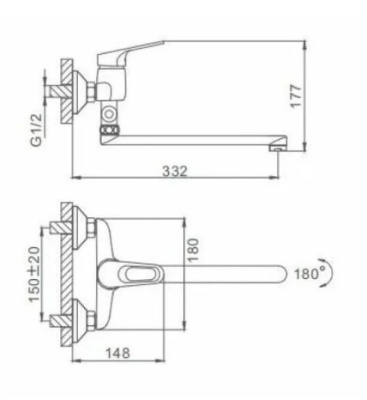 Смеситель для ванны и душа F2113 Frap