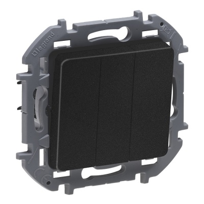 ВЫКЛЮЧАТЕЛЬ 3-клавишный, Inspiria Legrand (антрацит)