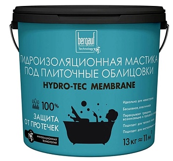Гидроизоляционная мастика лето-зима Bergauf Hydro-Tec Membrane, 13 кг