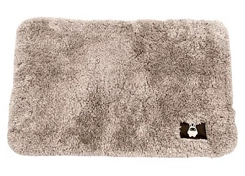 Коврик для ванной ILLU 50x80см серый с эмблемой, 2310322