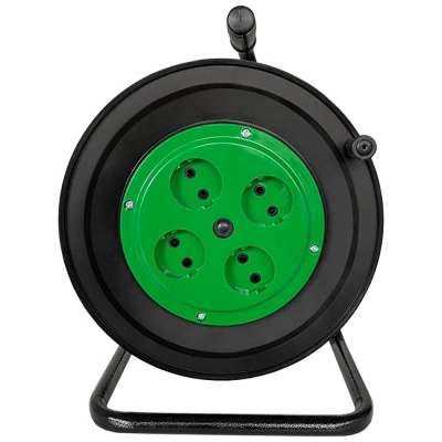 Удлинитель на катушке 4 гнезда 20м 16А без заземления SVET 16420ух