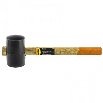 Киянка резиновая черная 0,68кг с деревянной ручкой, Sparta 111555