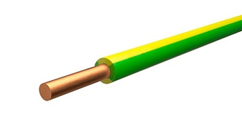 Провод ПуВ 1x10 желто-зелёный