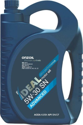 Масло моторное синтетическое ONZOIL Ideal 5W30 SN/СF (4.5 л)