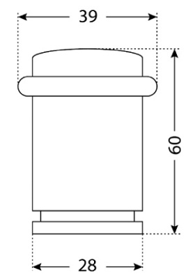 Ограничитель дверной 588А-1 WW белый Стандарт