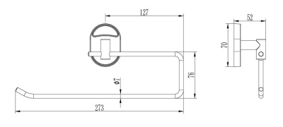 Держатель для бумажных полотенец, хром, L1903-2 LEDEME